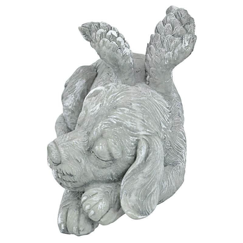 Design Toscano QL6079 Dog Angel Pet Memorial Grave Marker Tribute Statue, 25.5 cm, Polyresin, Stone Finish - PawsPlanet Australia