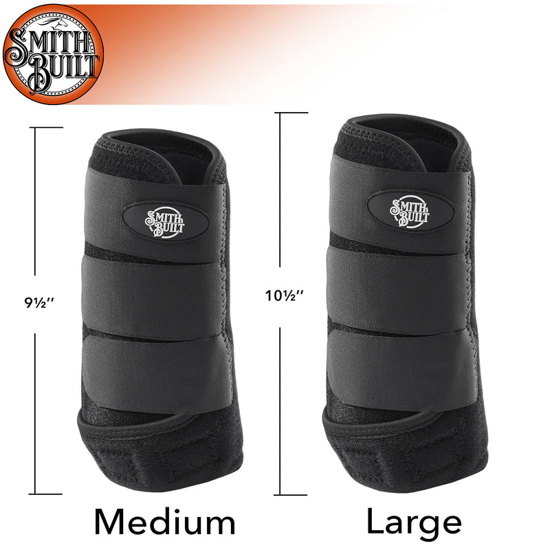 SmithBuilt Neoprene Athletic Front Boots for Horse, Equine Protective Sport Wraps - Pair Medium - PawsPlanet Australia