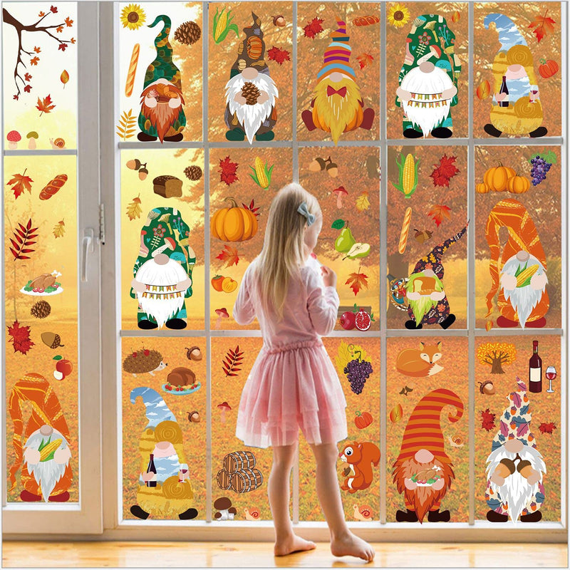 Thanksgiving Window Clings Fall Decorations Fall Window Clings for Glass 9 Sheets Autumn Window Clings Autumn Window Decals for Thanksgiving Fall Home Party Decorations - PawsPlanet Australia