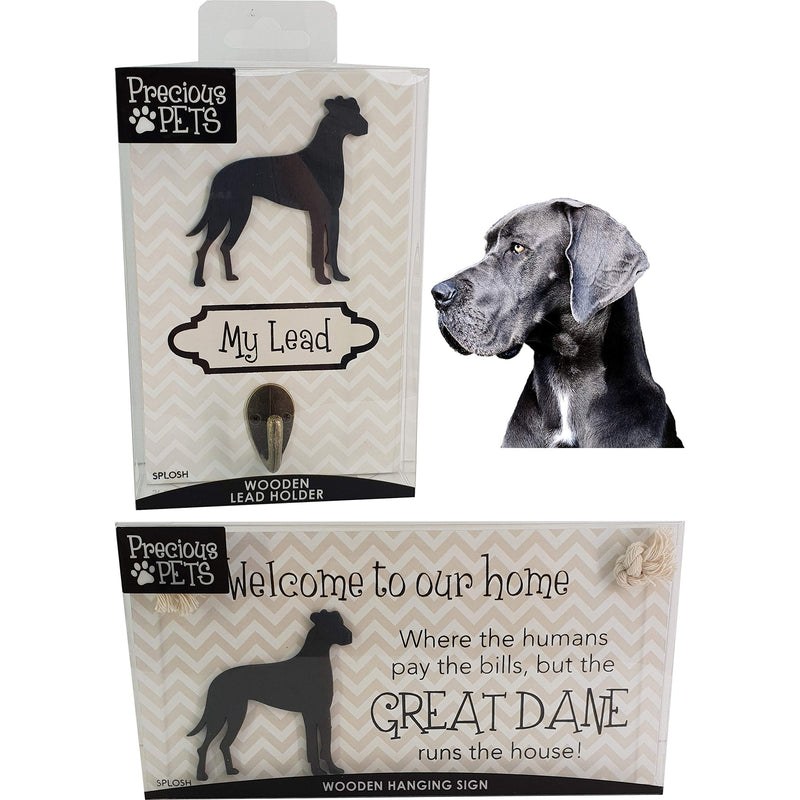 PRECIOUS PETS DOG PLAQUE AND DOG LEAD HOOK PACK, GREAT DANE, FUNNY SIGNS, DOG MUM GIFTS, DOG ACCESSORIES, HOUSE STUFF. - PawsPlanet Australia
