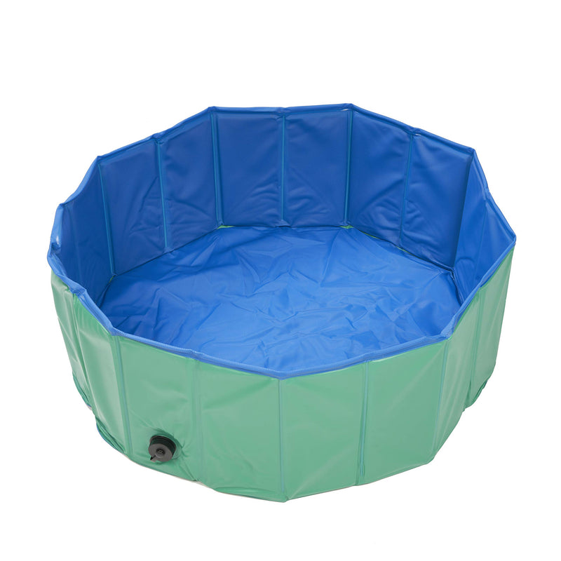 Pet Mania - Medium Green Foldable Pet Swimming Paddling Pool for Dogs - 80x30cm - PawsPlanet Australia