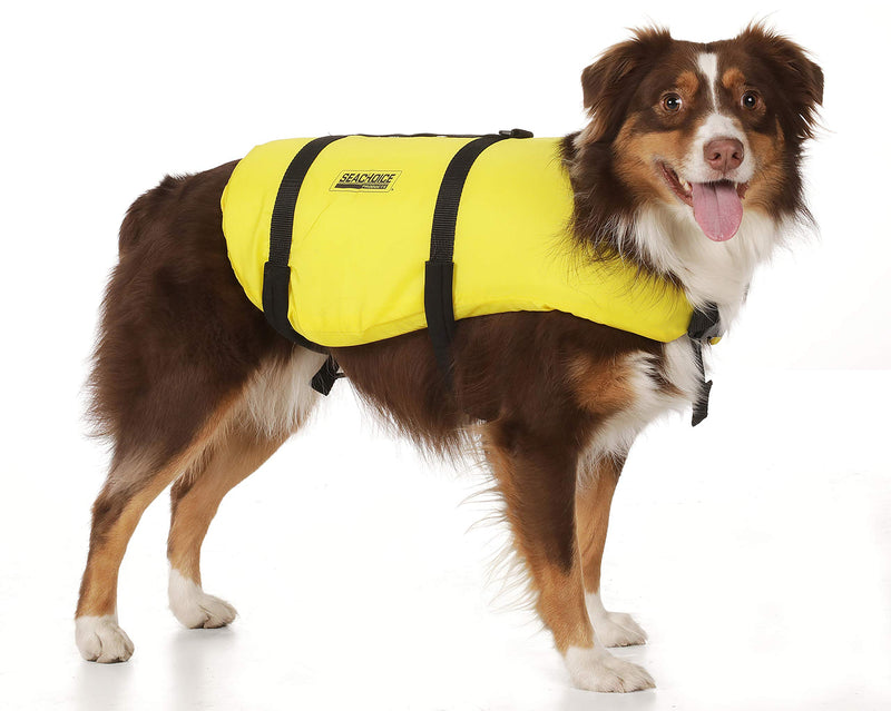 [Australia] - Seachoice 86310 Dog Life Vest - Adjustable Life Jacket for Dogs, with Grab Handle, Yellow, Size XS, 7 to 15 Pounds 