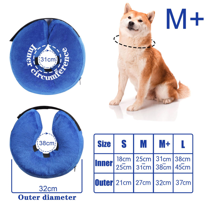 Inflatable Neck Brace for Dogs Cats, Inflatable Dog Collar Neck Brace for Recovery After Surgery or Wounds, Pets Adjustable Protective Collar (M) M - PawsPlanet Australia