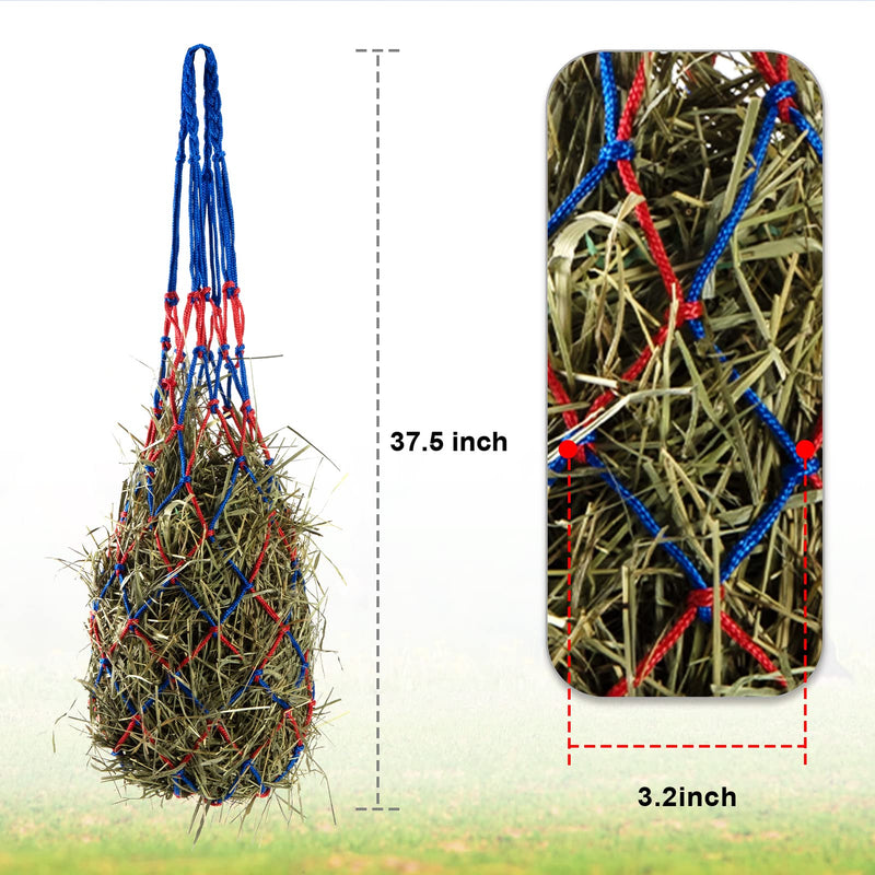Woiworco 2 Packs Horse Treat Ball and Hay Nets for Horses and Goats, Slow Feed Hay Feed Hanging Feeding Balls for Horses Goats to Play with and Feeding - PawsPlanet Australia