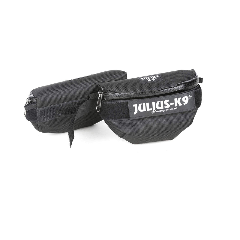 Julius-K9, 1621IDC-K, IDC Universal Side Bags, Harness Size Black Baby 2 to Mini-Mini - PawsPlanet Australia