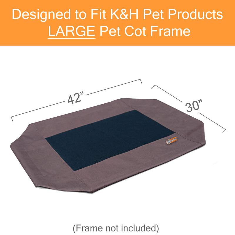 [Australia] - K&H Pet Products Original Pet Cot Replacement Cover Large (30" x 42") Chocolate/Mesh 