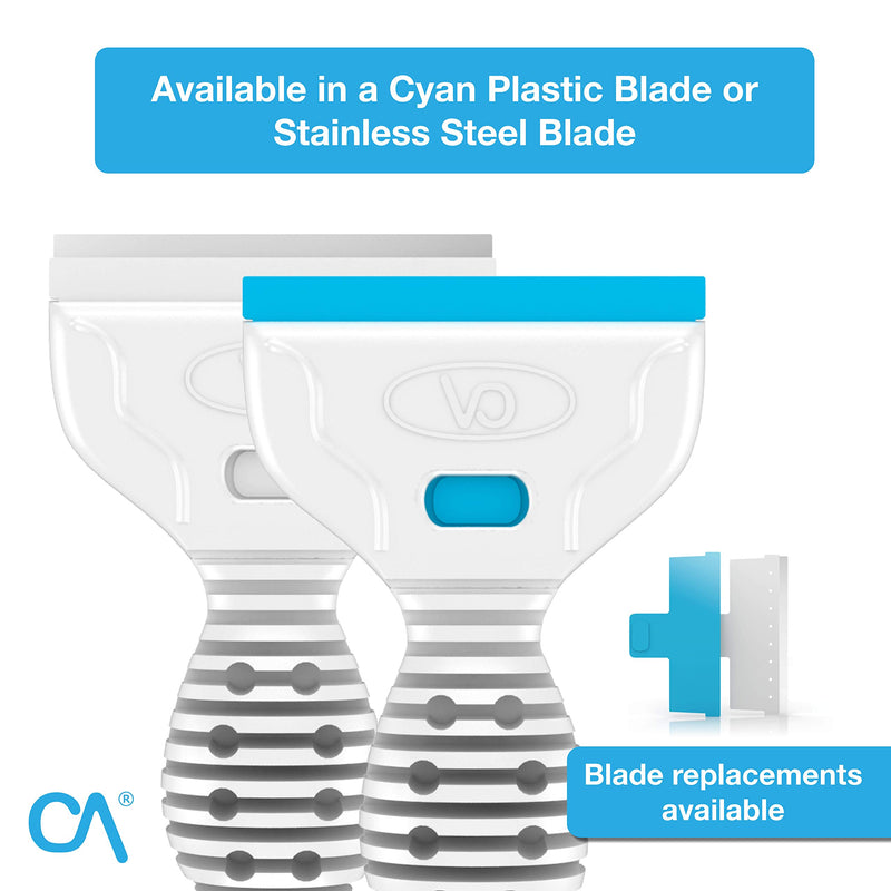 [Australia] - Continuum Aquatics AquaBlade M Short Stainless Steel Algae Scraper to Clean Aquarium Tank, White (QABMS) 