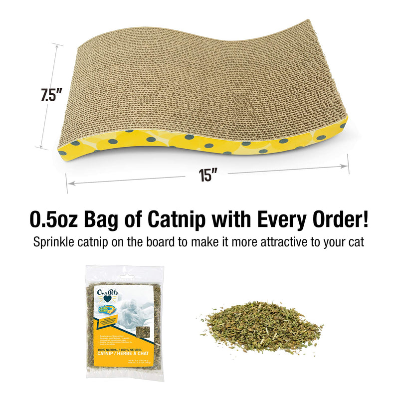 [Australia] - OurPets The Wave Cat Scratcher Cat Toys (Cat Toys for Indoor Cats, Catnip Toys, Cat Gifts & Cat Toys Interactive) Includes Cosmic Catnip-100% Premium North-American Grown 