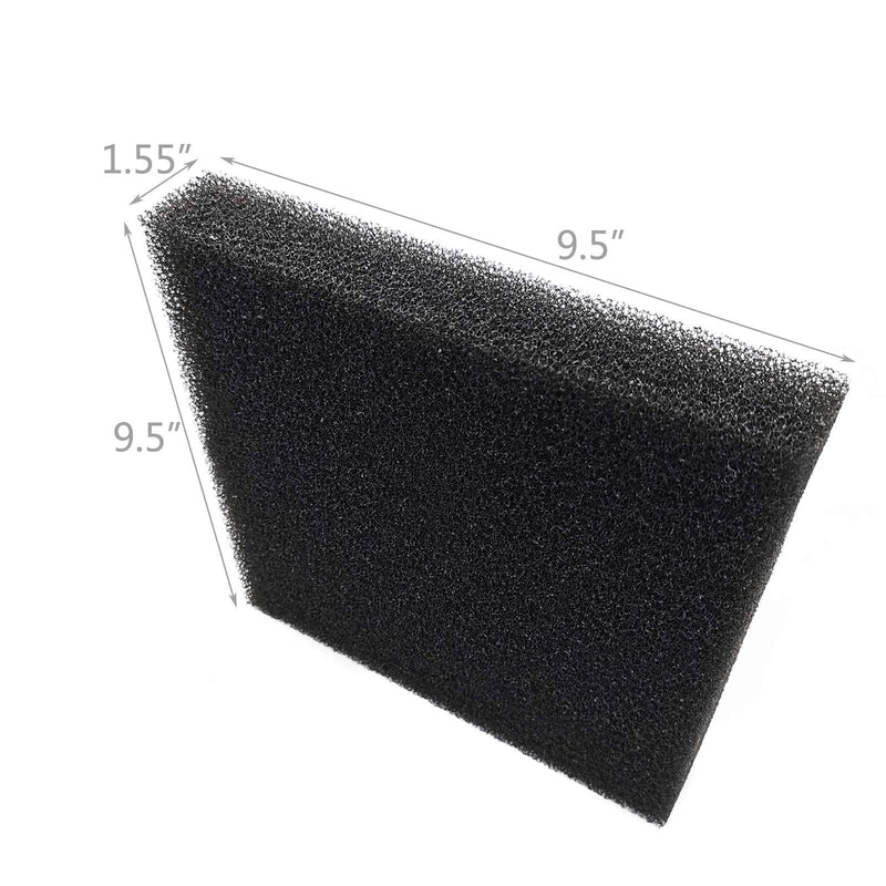 [Australia] - JIH Aquarium Filter Media Sponge Foam Coarse, Fish Tank Cut to Fit Biochemical Filter Bio Sponge Pad 9.5x9.5x1.56 inch 