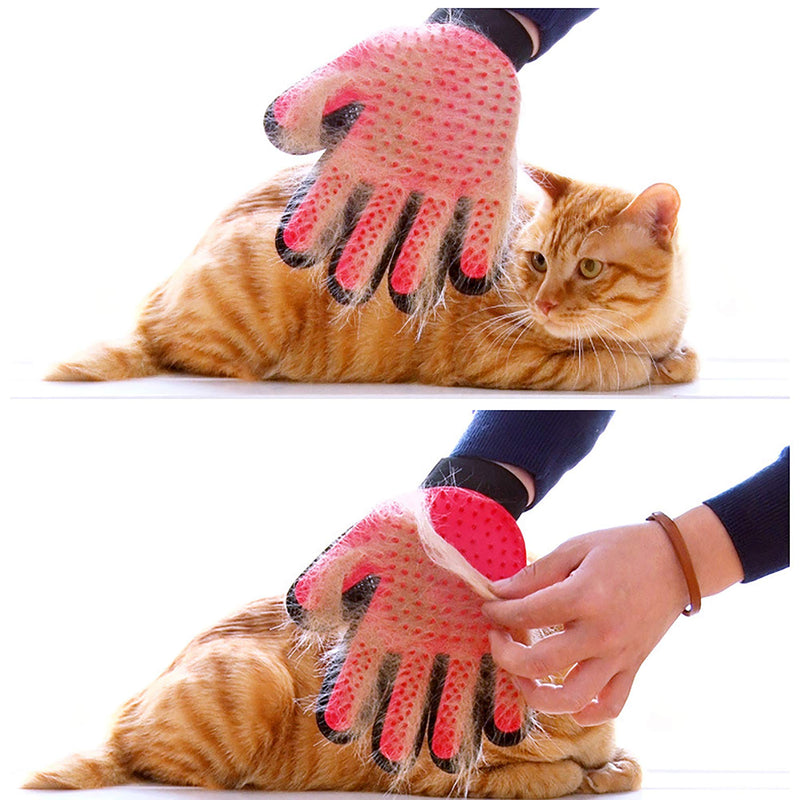 WDEC 1 Pair Pet Hair Remover Brush Glove, Pet Grooming Glove, Efficient Pet Hair Remover Mitt, Deshedding Brush Glove, Soft Silicone Tips for Gentle Massage, For Cats & Dogs with Long & Short Fur - PawsPlanet Australia