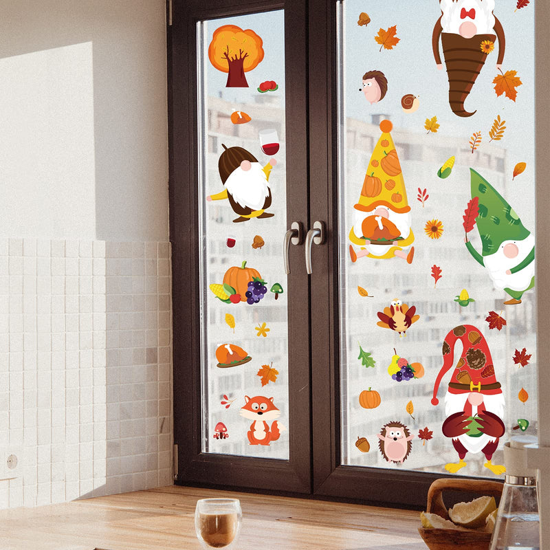 WD&CD Fall Window Clings, Autumn Window Clings for Glass 9 Pcs Thanksgiving Window Clings Decorations - PawsPlanet Australia