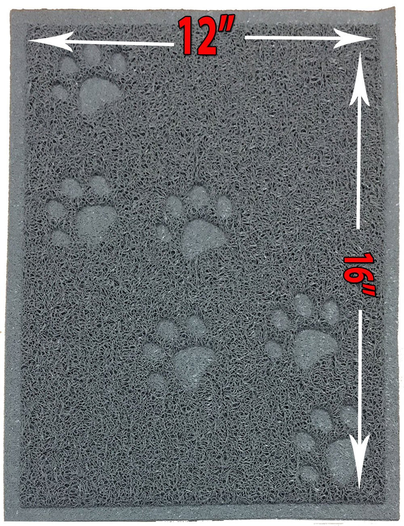 [Australia] - ANDALUS Cat Litter Mat | Small/Large/X-Large Size | Phthalate & BPA Free | Traps Messes | Scatter Control | Easy to Clean Small (15.75" x 11.75") Grey 