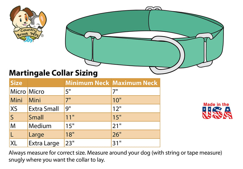 [Australia] - Country Brook Petz - Martingale Heavy Duty Nylon Dog Collar Medium, 1 Inch Wide Red 