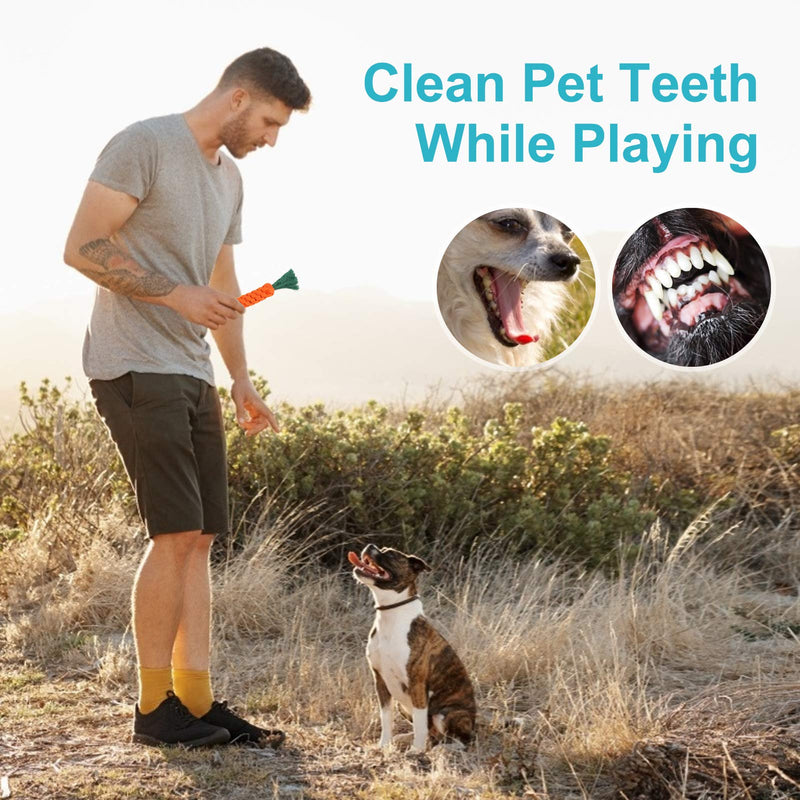Nollary Puppy Chew Toys Rope Teething Clean, Cute Design Durable Cotton Rope Toys for Small Dogs Dental Care and Avoid Boredom - PawsPlanet Australia