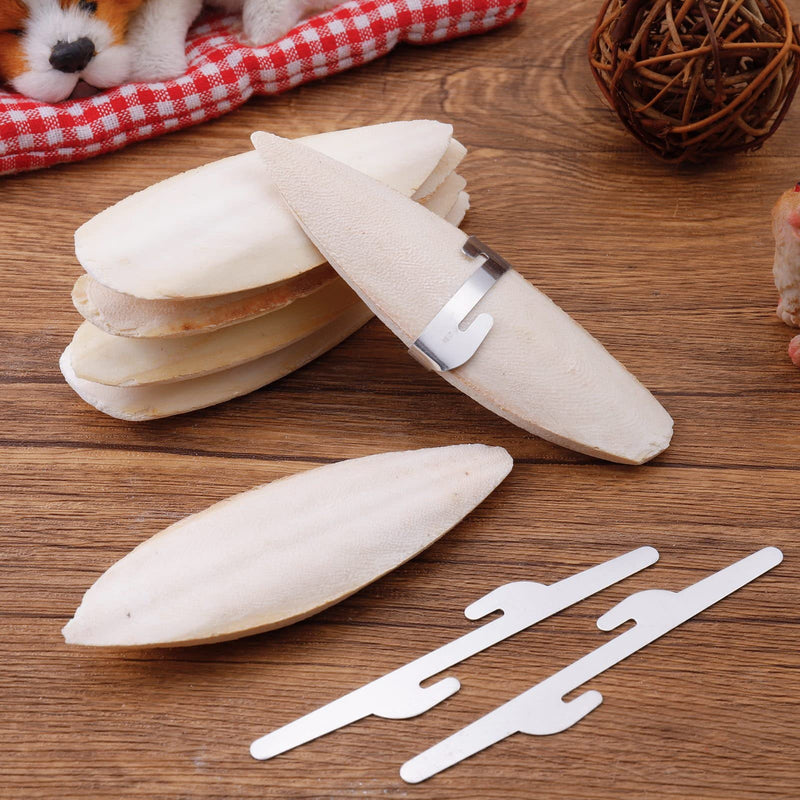 Fuyamp 6Pcs Birds Chew Toys Parrots Chew Toys DIY Birds Toys with 3 Pieces Metal Holder Natural Cuttlefish Bone for Reptiles Tortoises Snails,11-13cm - PawsPlanet Australia