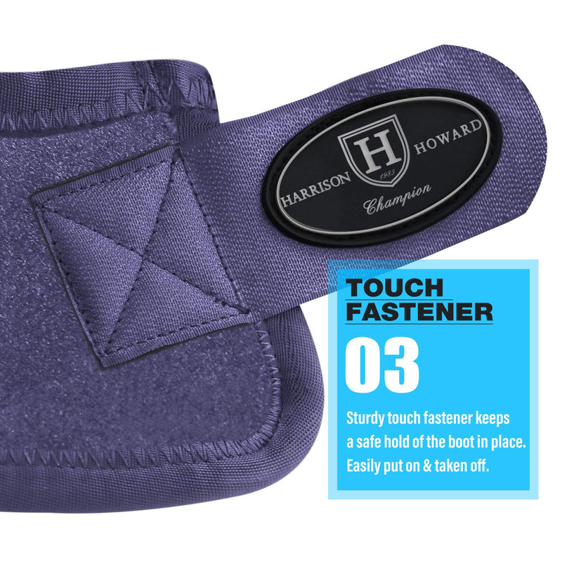 Harrison Howard Horse Bell Boots Equine Ballistic Hoof Overreach Bell Boot for Horse Sold as Pair-Deep Navy Large Deep Navy - PawsPlanet Australia