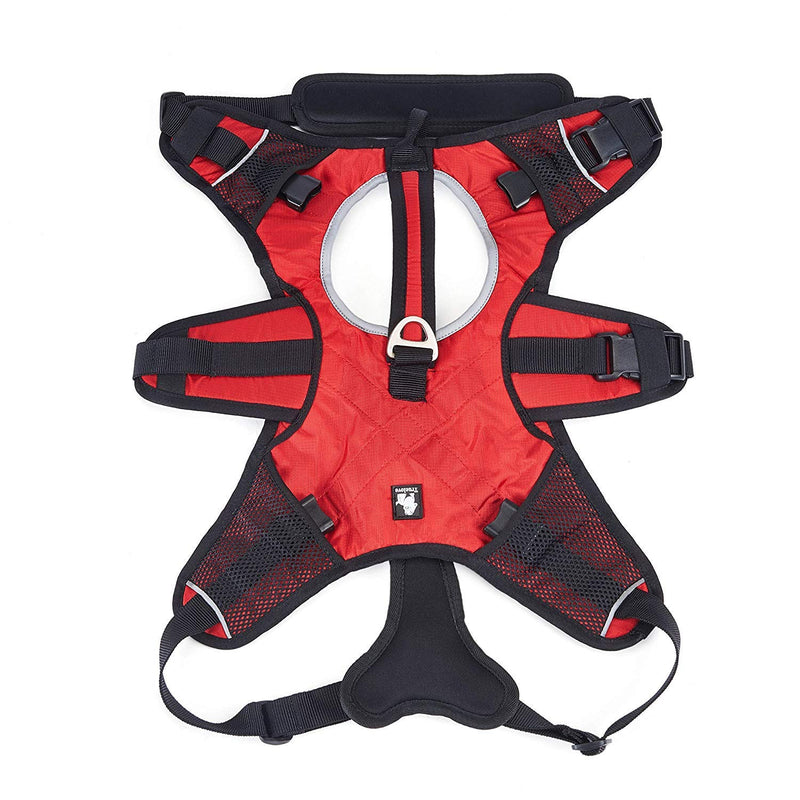 [Australia] - Pettom Dog Saddle Backpack 2 in 1 Saddblebag&Vest Harness with Water-Resistant for Backpacking, Hiking, Travel, for Small, Medium & Large Dogs Red 