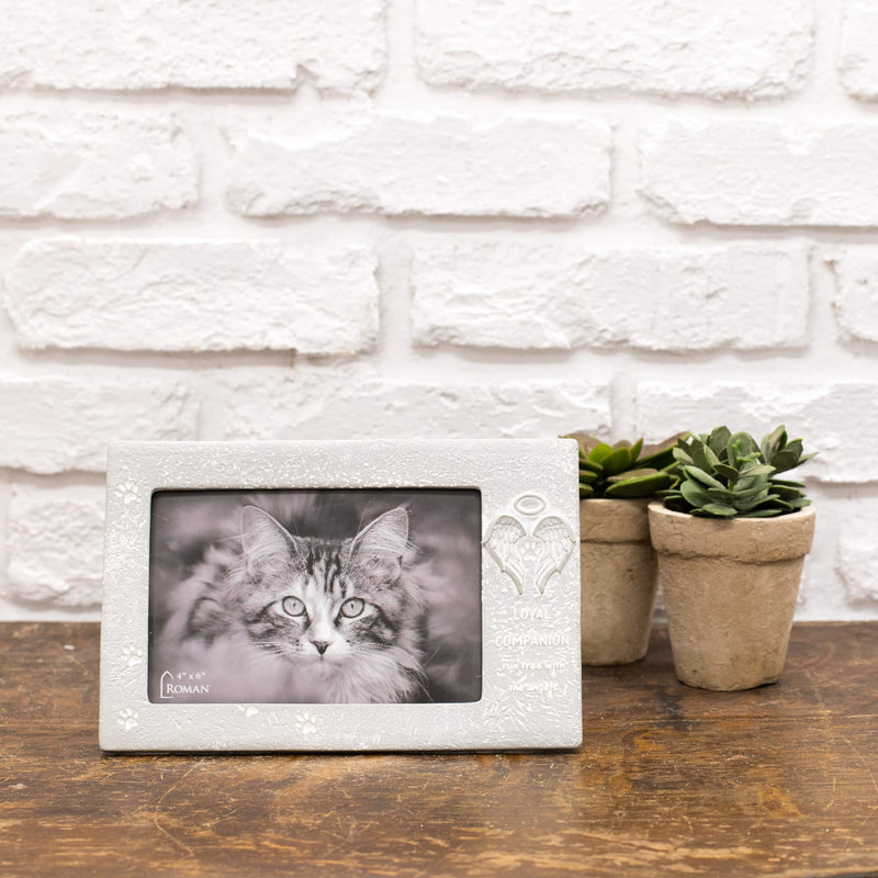 [Australia] - Pet Memorial Loyal Pewter Grey 8 x 5 Resin Stone Wall and Tabletop Frame 