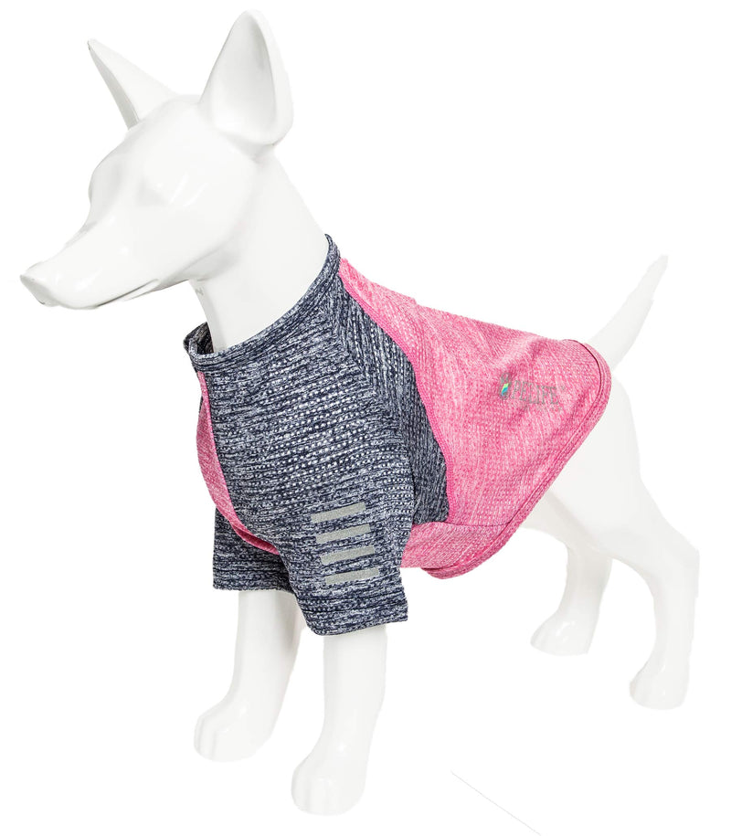 [Australia] - Pet Life Active 'Hybreed' 4-Way Stretch Two-Toned Performance Dog T-Shirt Medium Pink 