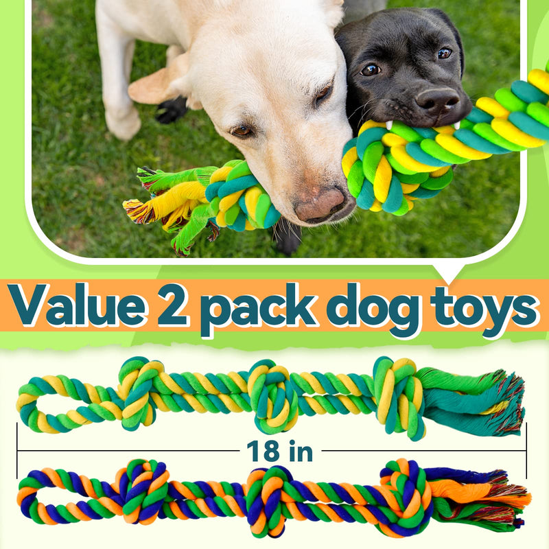 Chew Toys for Aggressive Chewers, Indestructible Dog Toys for Large Dogs, Aggressive Chewers, Heavy Duty Chew Toys for Puppies, Chew Toys for Boredom 2 PACK - PawsPlanet Australia