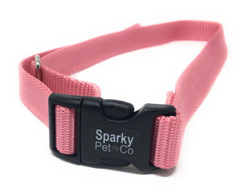 [Australia] - Sparky PetCo 3/4" Solid Nylon PetSafe Compatible Replacement Strap for Petsafe Bark Collars-PBC00-13974, PBC00-13935, PBC00-12789, PUSB-300 (Black) Light Pink 