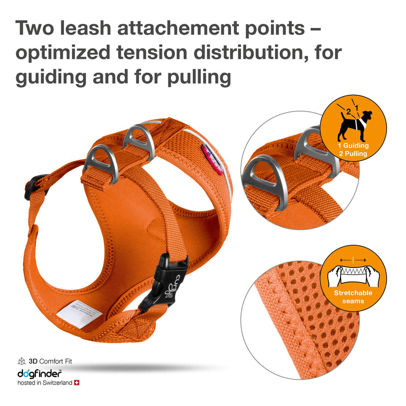 Curli Basic Harness Air-Mesh Orange XL - PawsPlanet Australia