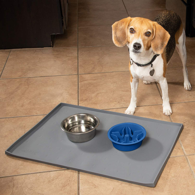 Leashboss Slow Feed Dog Bowl for Raised Pet Feeders - Maze Food Bowl Compatible with Elevated Diners 1.5 Cup - 6-6.25 Inch Feeder Holes Blue - PawsPlanet Australia