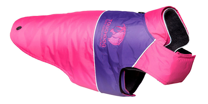 [Australia] - touchdog Lightening-Shield Waterproof 2-in-1 Convertible Dog Jacket w/Blackshark Technology Pink, Purple X-Large 