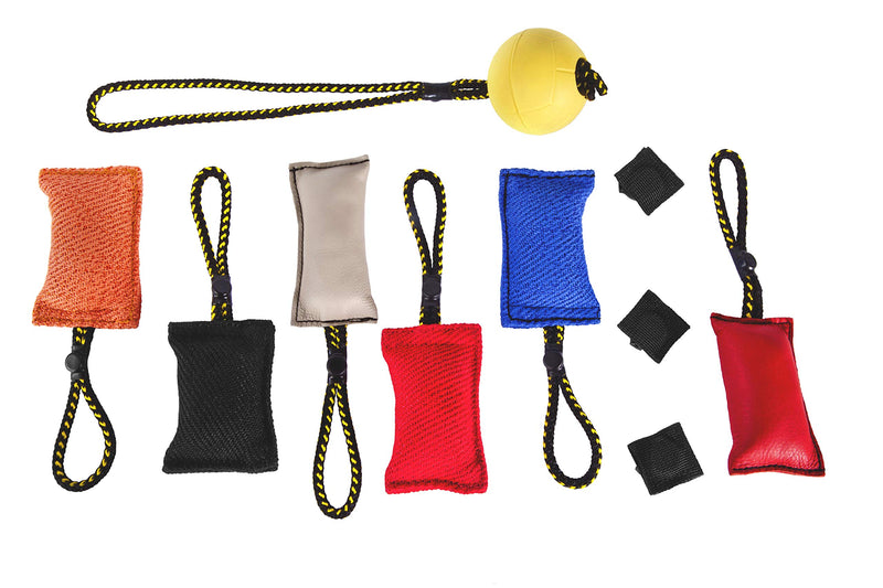 DINGO GEAR Magnetic Set For The Dog Training: Encased Magnet, Red Nylcot & Genuine Leather Bite Tug magnet + 2 tugs - PawsPlanet Australia