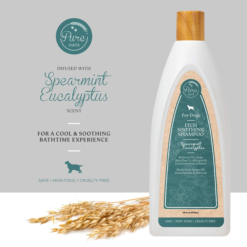 Pure Oats Natural Itch Soothing Shampoo for Dogs, 473 ml, white - PawsPlanet Australia