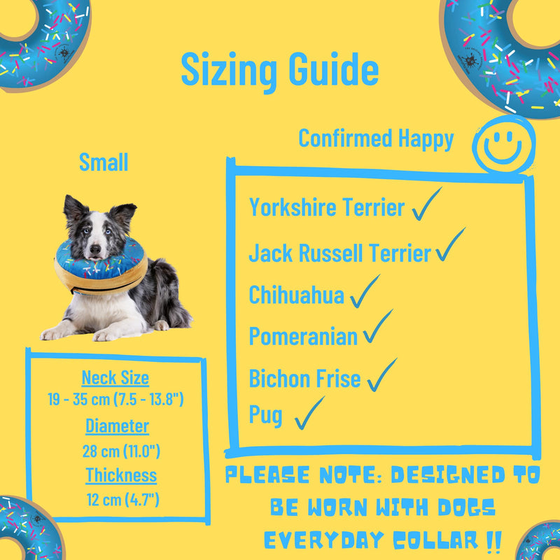 Inflatable Dog Collar | Great Alternative to a Dog Cone or a Dog Cone Collar | Our Super Comfy Dog Doughnuts Make Excellent Recovery Collars For Dogs | Suitable for Small Dogs (Blue) Blue - PawsPlanet Australia