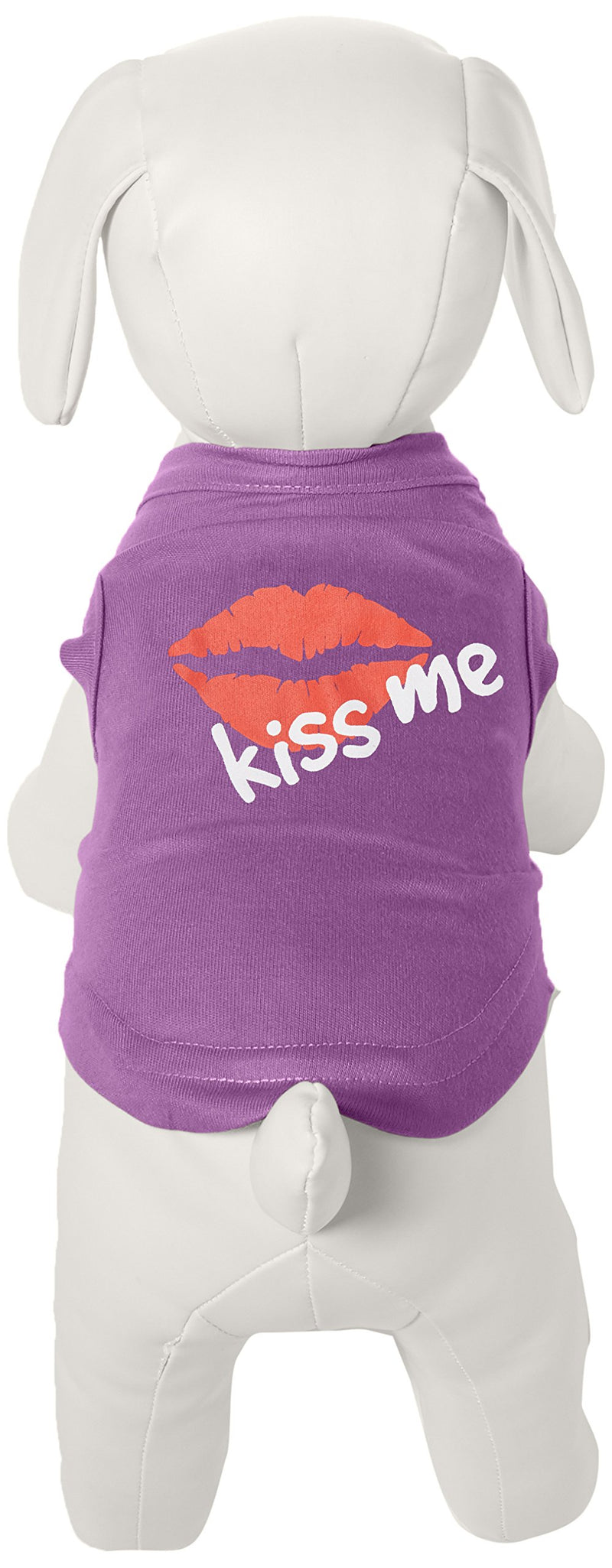 [Australia] - Mirage Pet Products 10-Inch Kiss Me Screen Print Shirt for Pets, Small, Purple 