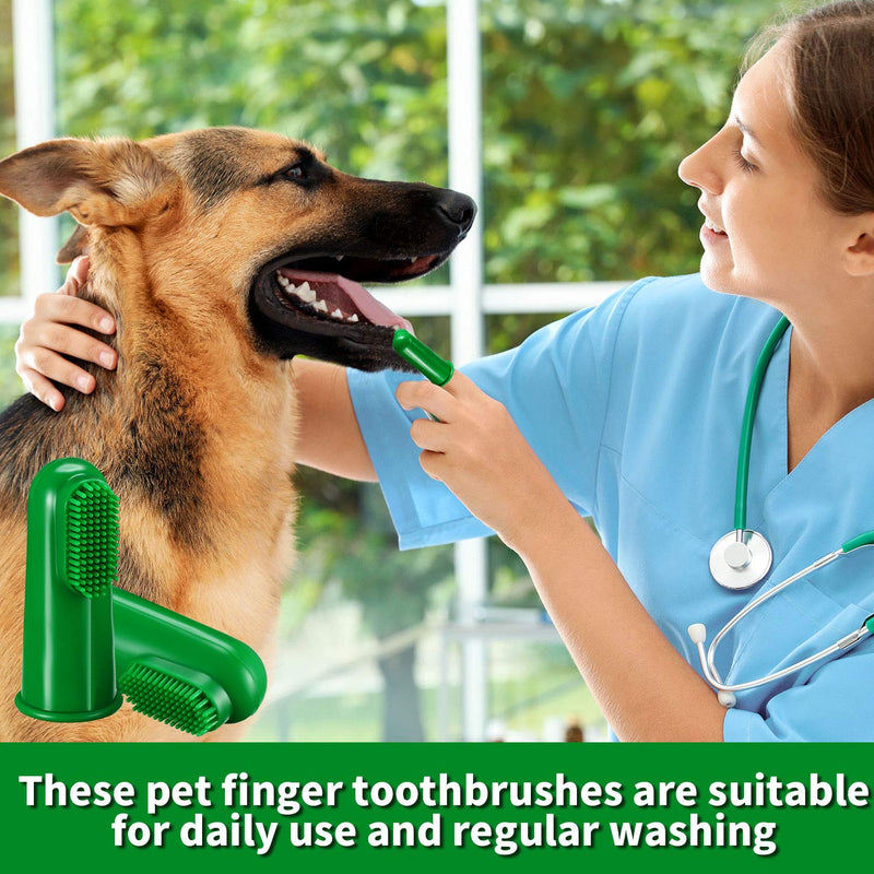 Boao 5 Pieces Dog Finger Toothbrush Silicone Tooth Cleaner Cat Teeth Cleaning - PawsPlanet Australia