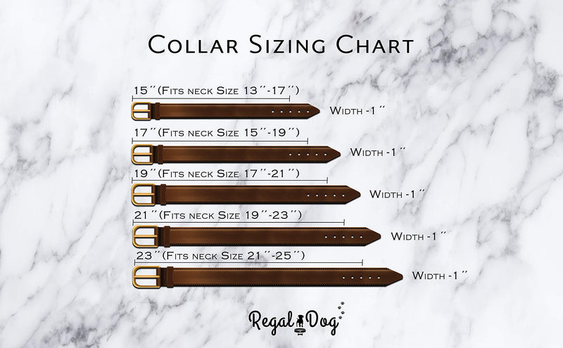 [Australia] - Regal Dog Products Genuine Mahogany Leather Dog Collar | Adjustable Dog Collar with Durable Metal Buckle and D Ring | Soft Leather Dog Collar for Small, Medium, and Large Dogs (Mahogany, 19") 