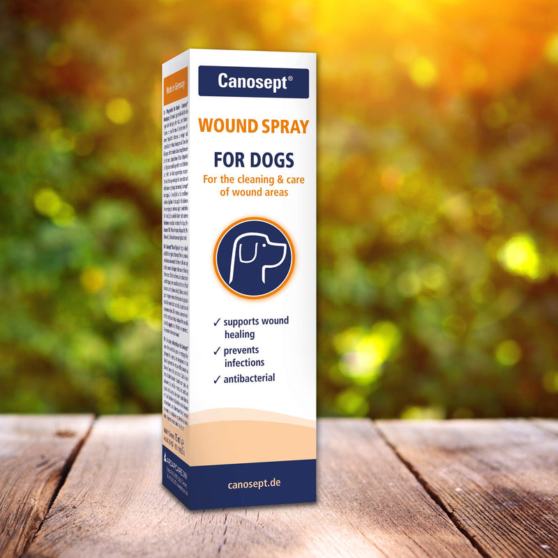 Canosept Wound Spray for Dogs 75ml - Antibacterial spray for cleaning wounds - Supporting wound healing and wound treatment - PawsPlanet Australia