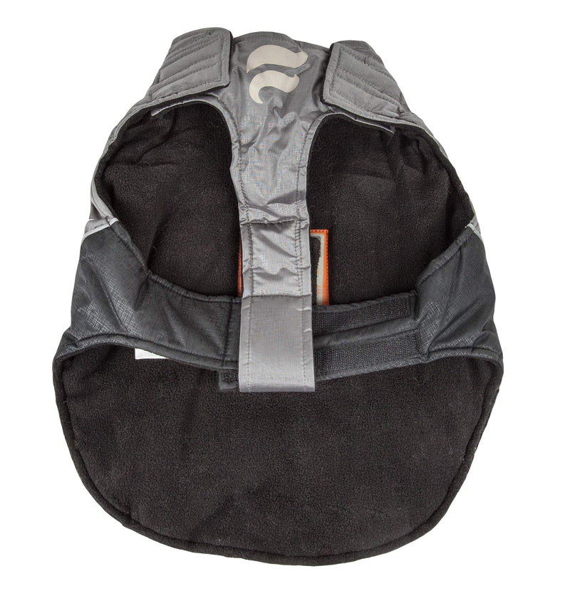 [Australia] - DOGHELIOS 'Altitude-Mountaineer' Wrap-Velcro Protective Waterproof Pet Dog Coat Jacket w/ Blackshark Technology, Small, Black, Grey 