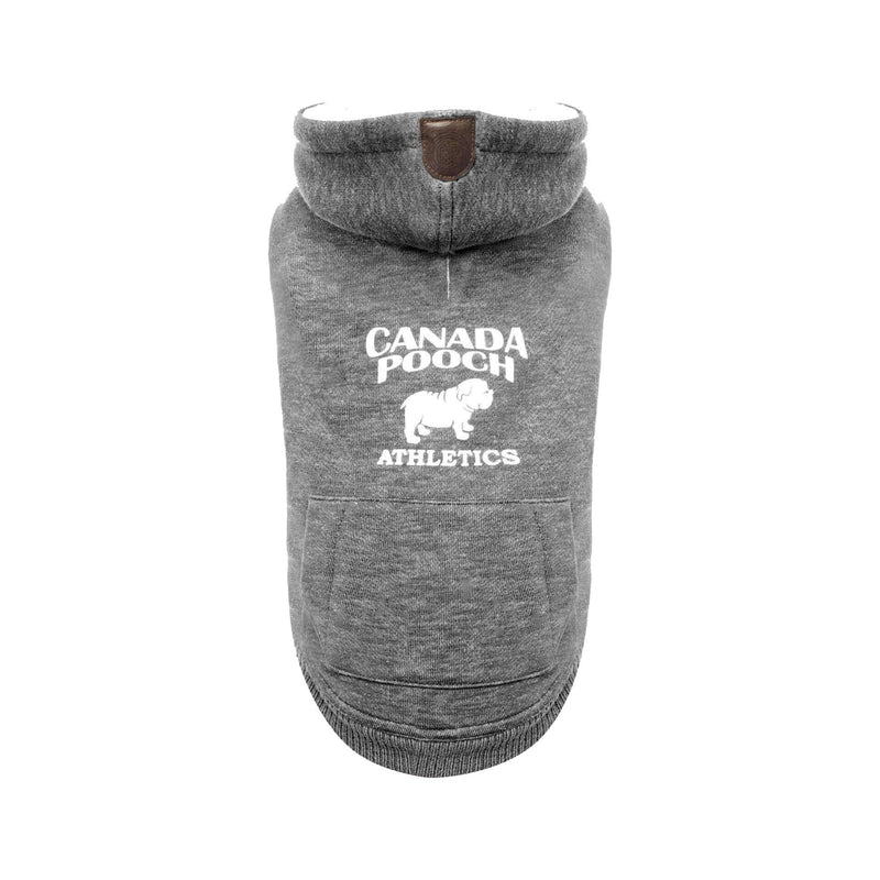 Canada Pooch Cozy Caribou Sherpa Lined Fleece Dog Hoodie 10 Charcoal - PawsPlanet Australia