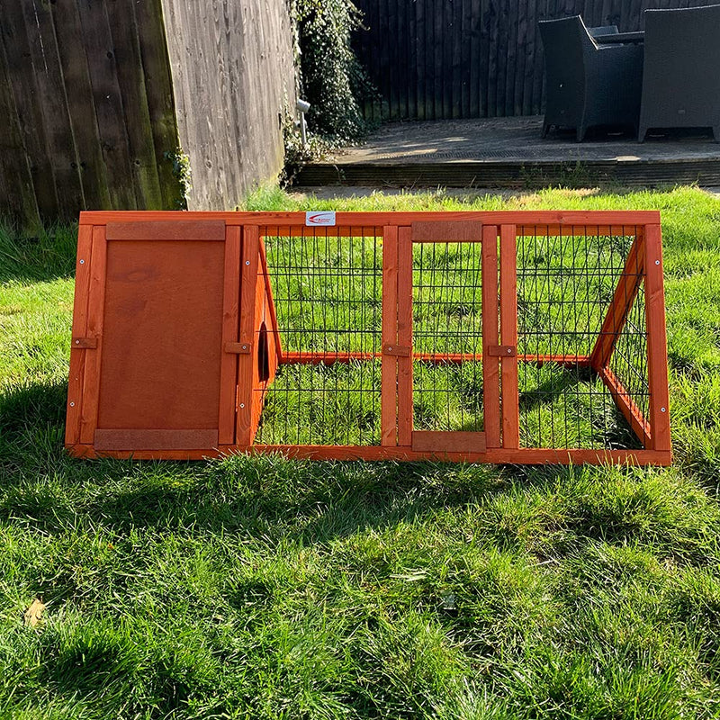Bunny Business Pet Supplies Apex Run with Enclosure Rabbit/Guinea Run Hutch Hutches, 4ft Triangular Runs (RED-HVY) - PawsPlanet Australia