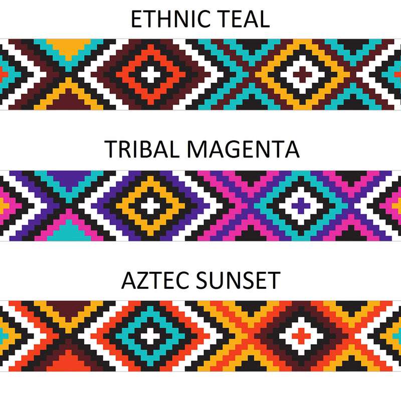 [Australia] - CollarDirect Aztec Cat Collar Breakaway Pack of 2 PCS Nylon Tribal Pattern Geometric Pet Kitten Collars for Cats Ethnic Teal + Tribal Magenta 