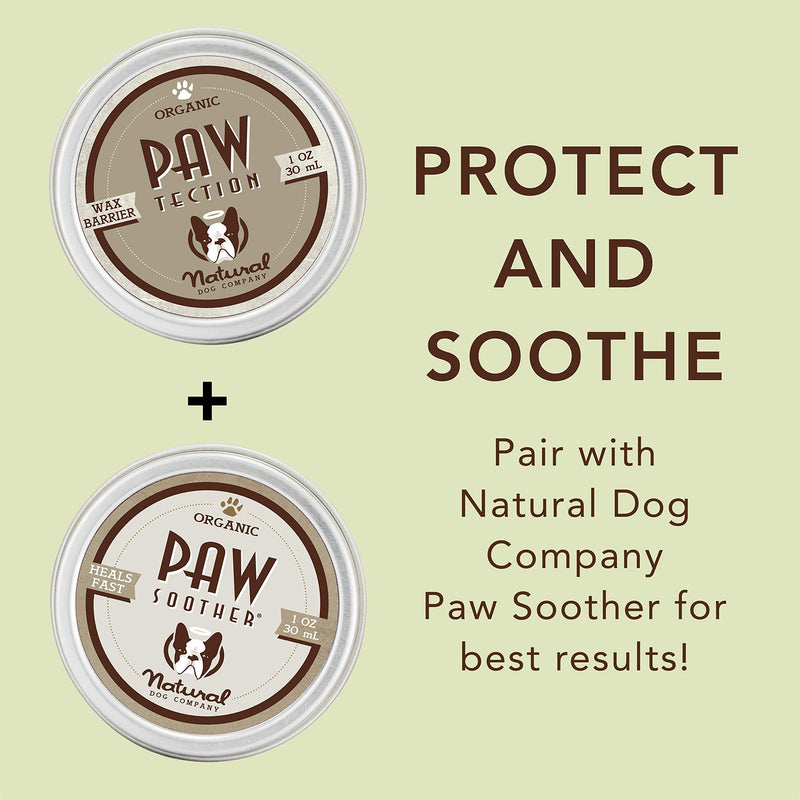 Natural Dog Company - PawTection - Protect Dog’s Paw Pads, Perfect for Hot Asphalt, Salt, Snow - Organic, Vegan 2 OZ - PawsPlanet Australia
