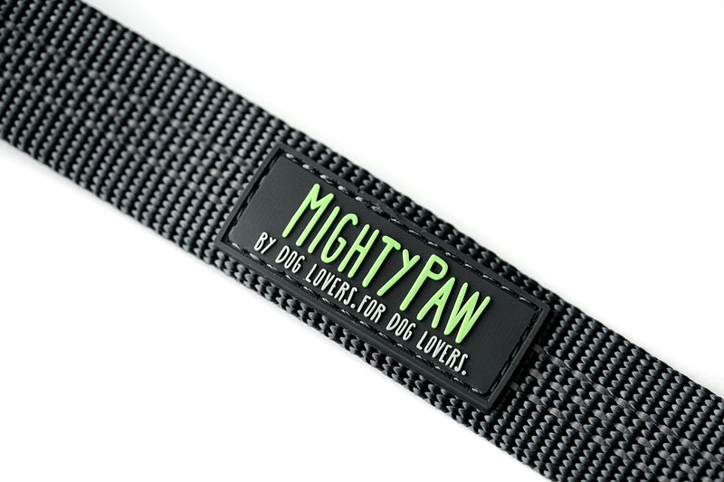 [Australia] - Mighty Paw Reflective Dog Leash - 6 Feet, Premium Quality Dog Leash with Neoprene Padded Handles Grey/Green 