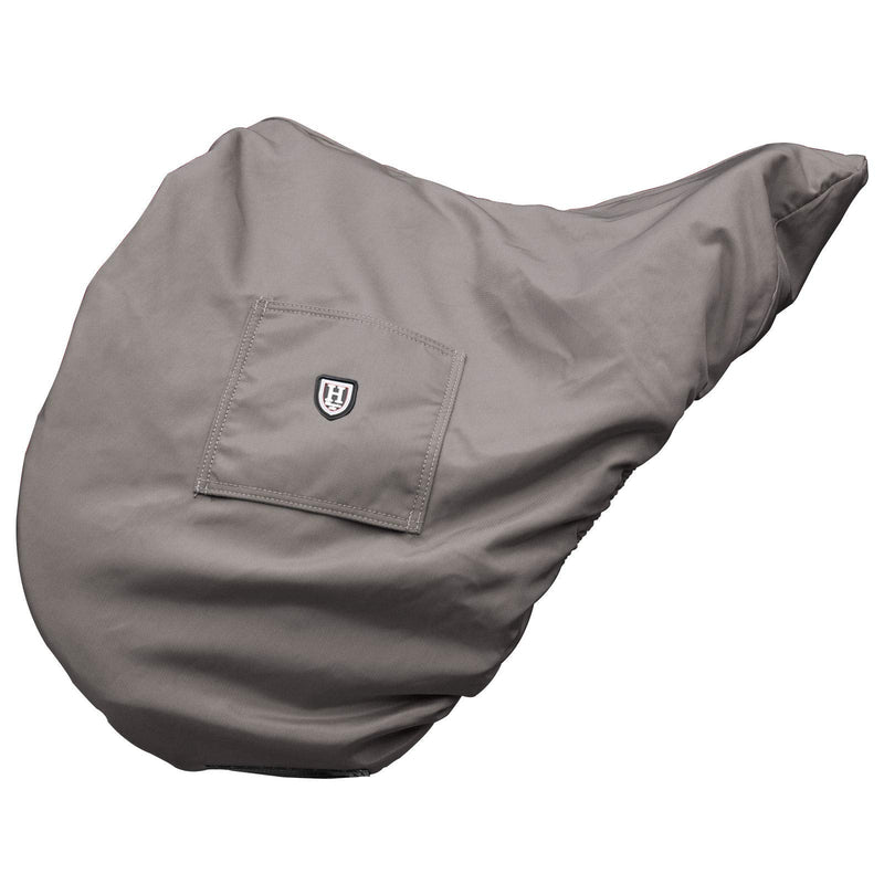 Harrison Howard Premium Waterproof/Breathable Fleece-Lined Saddle Cover Charcoal Grey Dressage-One Size - PawsPlanet Australia