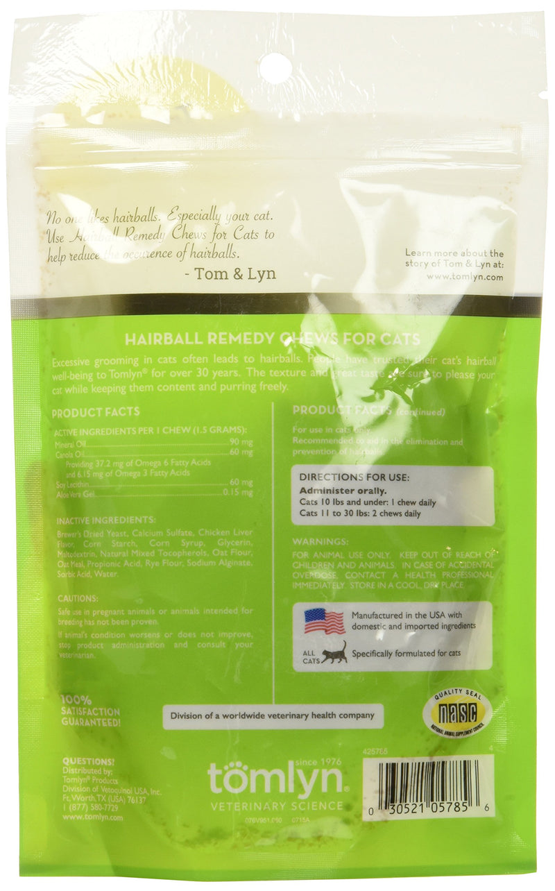 TOMLYN Laxatone Soft Chews Hairball Formula Cat Treat 60 Count, 3.17oz(90g) 60 ct - PawsPlanet Australia