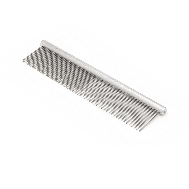 Mikki stainless steel comb for dog and puppy care, including when changing fur, for Poodle crosses such as Cockapoos, Labradoodles, Cavapoos, Maltipoos and Golden Doodles, blue - PawsPlanet Australia
