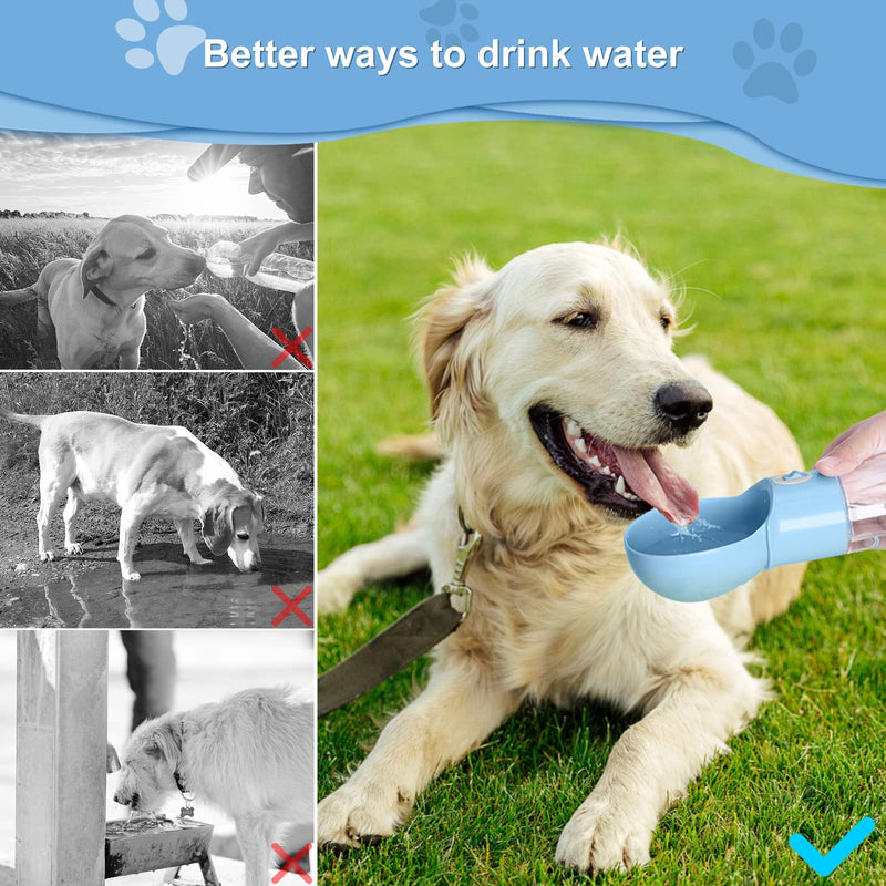 ARMLULU Dog Water Bottle - Dishwasher Safe Material for Multifunctional Portable Dog Water Bottle with Food Container Dog Travel Water Bottle Suitable for Outdoor Walking and Hiking for Pets - PawsPlanet Australia