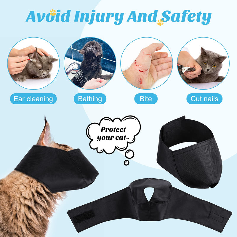 4 Pieces Cat Grooming Restraint Bags Set Bathing Grooming Gloves Pet Nail Clippers Cat Muzzles Restraint Bag for Cats Dogs Bathing Nail Trimming Cleaning Carry Tools - PawsPlanet Australia