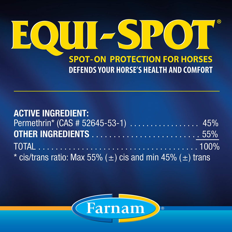 Farnam Equi-Spot Spot On Protection for Horses, 12-Week Supply with 6 Applications 12 week supply - PawsPlanet Australia