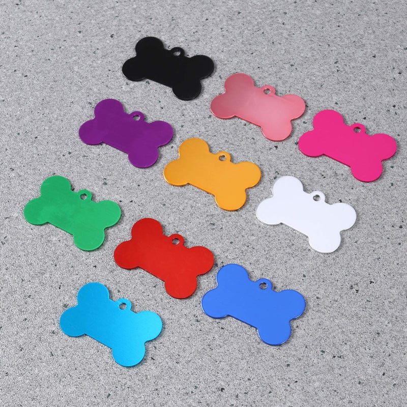 20pcs Puppy Collars Puppy Tag Number Tags Puppy Collars Small Dog Tag Blank Bone Shape Pet ID Dog Tag Blanks Name Tags Custom Dog Tags The Dog ID Card 20pcs yellow - PawsPlanet Australia