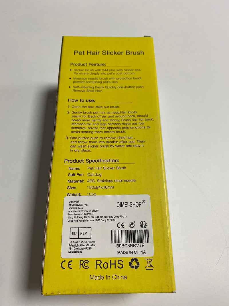 Dog brush, cat brush, self-cleaning pet brushes for dogs, cats, medium and long hair, clean pet hair from the brush with a button - PawsPlanet Australia