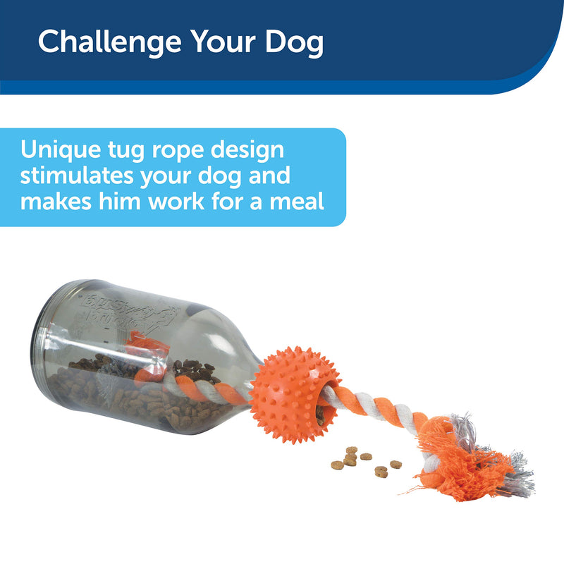 PetSafe Sportsmen Tug a Jug Full Meal Dispensing Toy, Orange, Small - PawsPlanet Australia